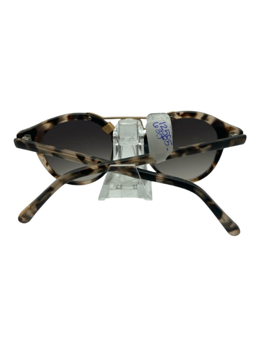 Krewe Gold, Black & Brown Acetate Tortoise Gradient Metal Accent Sunglasses Gold, Black & Brown