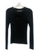 Enya Costa Size S Black Viscose Blend Ribbed Knit Cut Out Long Sleeve Top Black / S