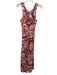 Mariacher Size XS Brown, Cream, Purple Polyester Abstract Watercolor Maxi Dress Brown, Cream, Purple / XS