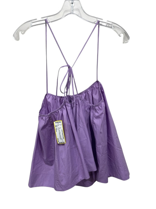 Soeur Size 34/XS Lilac Cotton Blend Spaghetti Strap Shoulder Tie Strapless Top Lilac / 34/XS