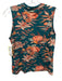 Ulla Johnson Size P/XS Teal & Orange Cotton Floral Sleeveless Top Teal & Orange / P/XS