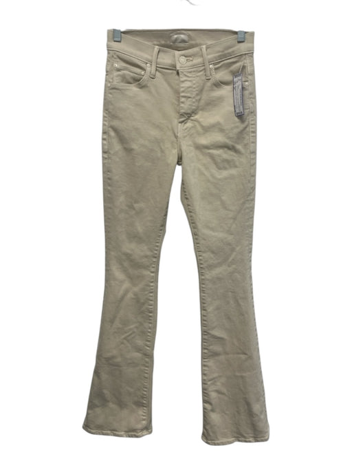 Mother Size 25 Oatmeal & Cream Cotton Blend Boot Cut Jeans Oatmeal & Cream / 25