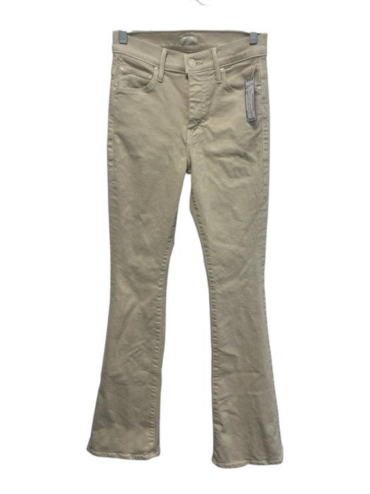 Mother Size 25 Oatmeal & Cream Cotton Blend Boot Cut Jeans Oatmeal & Cream / 25