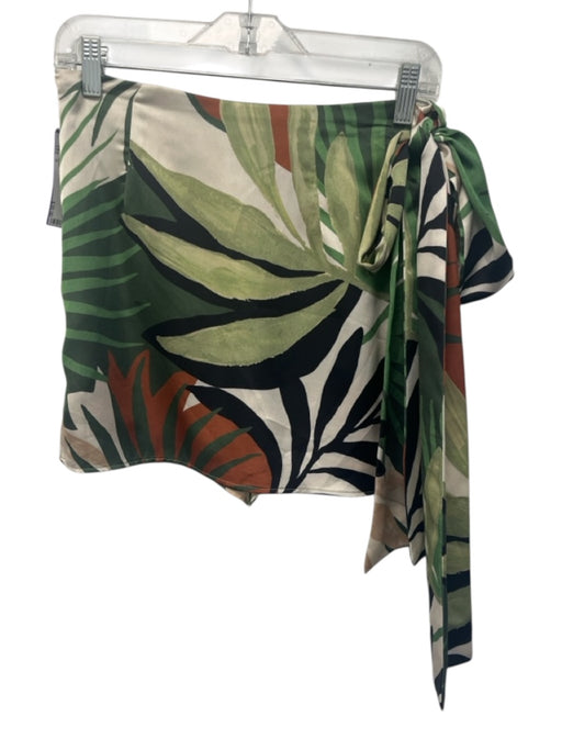 Mumu Size S Green Multi Polyester Jungle Print Wrap Detail built in shorts Skirt Green Multi / S