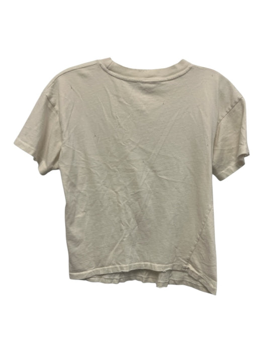 Made Worn Size S Cream 100% Cotton Band Tee Short Sleeve Top Cream / S
