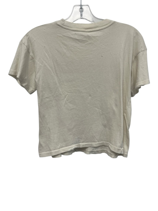 Made Worn Size S Cream & Red 100% Cotton Short Sleeve band T Top Cream & Red / S