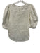 Veronica Beard Size 2 White Ramie embroidered floral balloon half sleeve Top White / 2