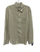 Officine Generale Size M Olive Green Lyocell Solid Button Down Long Sleeve Shirt Olive Green / M