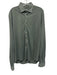 Fedeli Size 50 Dark Green Cotton Solid Button Down Men's Long Sleeve Shirt Dark Green / 50