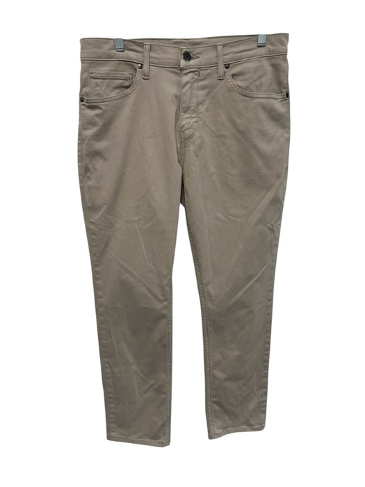 Paige Size Est 32 Beige Cotton Blend Solid Slim Khakis Men's Pants Beige / Est 32