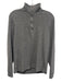 Faherty Size S Gray Synthetic Herringbone Quarter Zip Men's Long Sleeve Shirt Gray / S