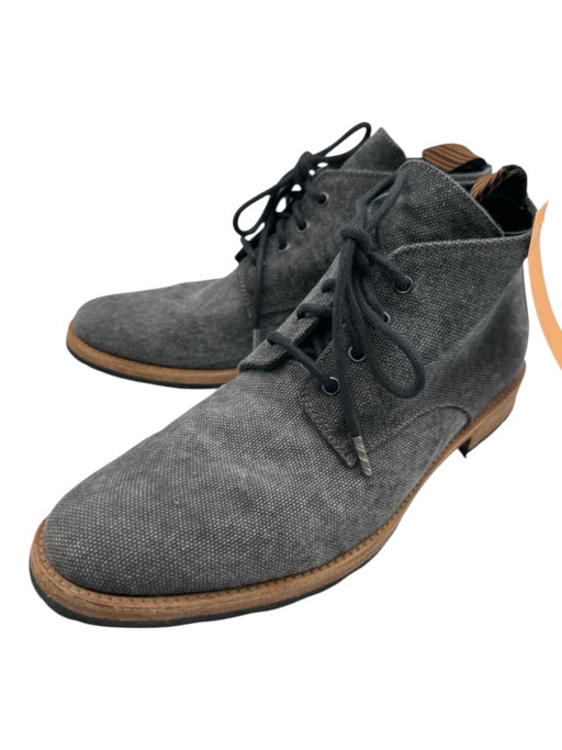 Billy Reid Shoe Size 8.5 Gray Canvas Solid Boot Men's Shoes Gray / 8.5