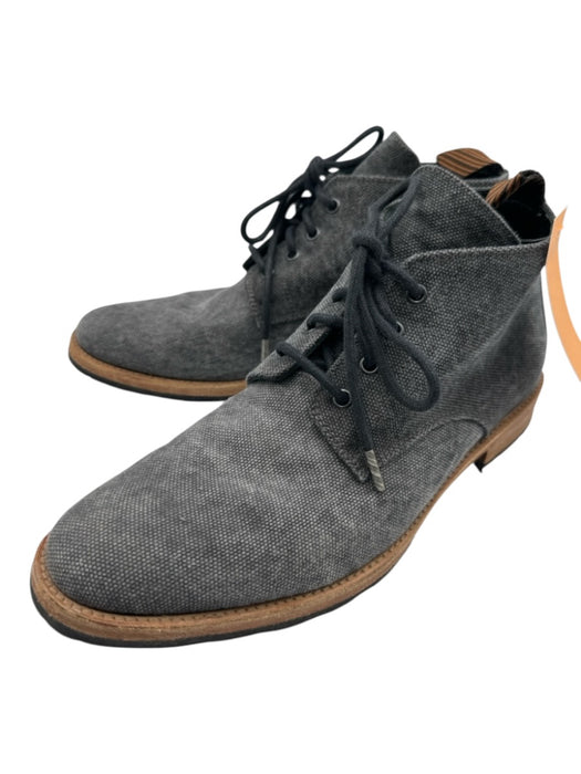 Billy Reid Shoe Size 8.5 Gray Canvas Solid Boot Men's Shoes Gray / 8.5