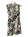 Rebecca Taylor Size 4 Cream & Multi Cotton Blend Round Neck Sleeveless Dress Cream & Multi / 4