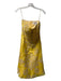 Nicole Miller Size 6 Yellow & Tan Silk Strapless Boning Back Zip Geometric Dress Yellow & Tan / 6