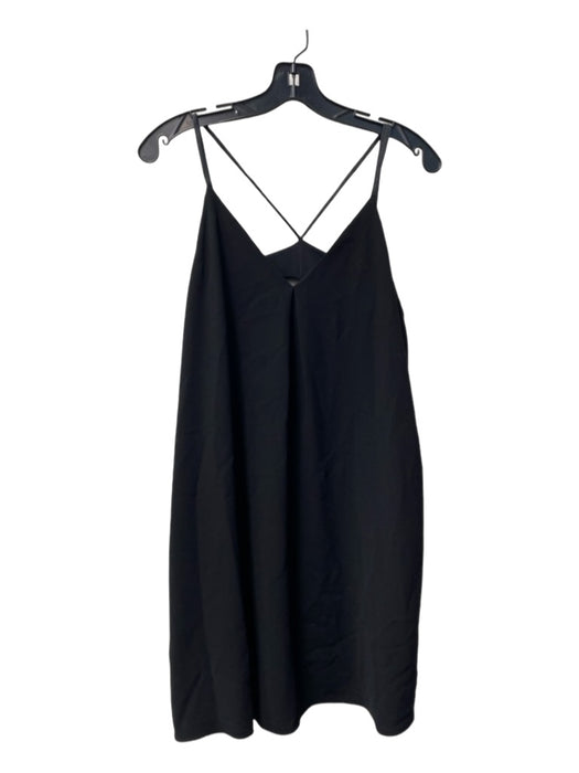 Alice + Olivia Size S Black Polyester Sleeveless Strappy Back Side Zip Dress Black / S