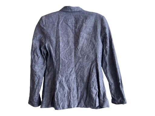 Joie Size 0 Blue Linen Open Front Long Sleeve Pockets Blazer Jacket Blue / 0