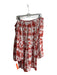 Farm Rio Size M Orange & White Viscose Long Sleeve Off the Shoulder Romper Orange & White / M