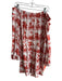 Farm Rio Size M Orange & White Viscose Long Sleeve Off the Shoulder Romper Orange & White / M