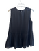Lafayette 148 Size Medium Black Polyester Pleated Sleeveless Keyhole Back Top Black / Medium