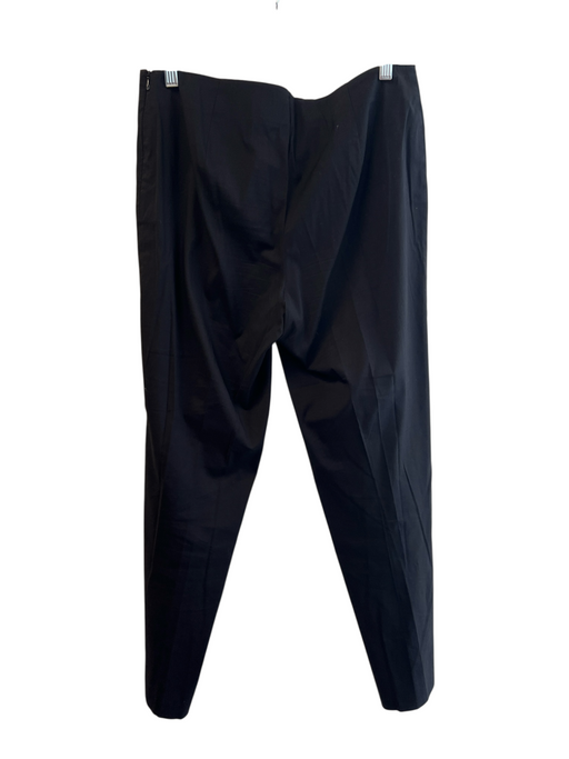 Lafayette 148 Size 10 Black No Fabric Tag Side Zip Flat Front Ankle Slit Pants Black / 10