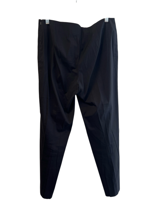 Lafayette 148 Size 10 Black No Fabric Tag Side Zip Flat Front Ankle Slit Pants Black / 10