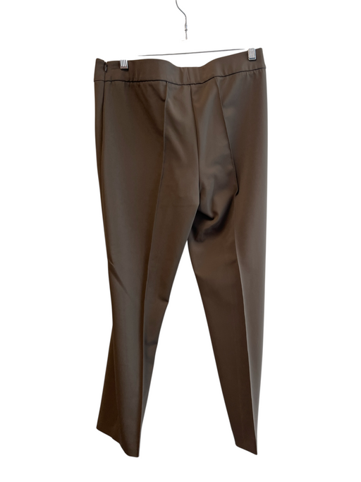 Lafayette 148 Size 8 Greenish Gray No Fabric Tag Side Zip Flat Front Pants Greenish Gray / 8