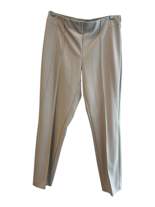 Lafayette 148 Size 8 Beige No Fabric Tag Side Zip Flat Front Seam Detail Pants Beige / 8