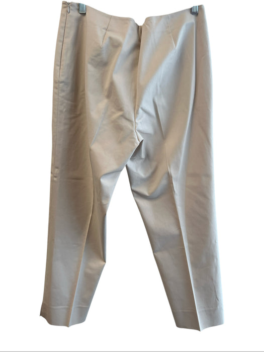 Lafayette 148 Size 10 Beige No Fabric Tag Side Zip Flat Front No Pockets Pants Beige / 10