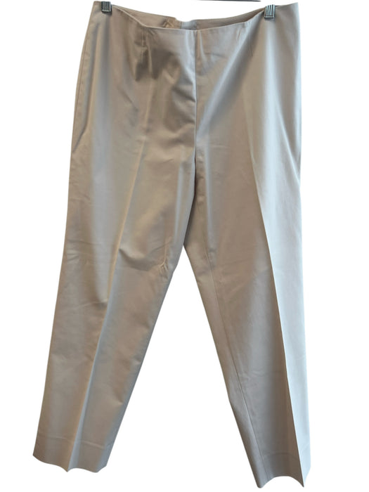 Lafayette 148 Size 10 Beige No Fabric Tag Side Zip Flat Front No Pockets Pants Beige / 10