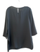 Lafayette 148 Size Medium Black Silk Long Sleeve Round Neck Side Slits Tunic Black / Medium