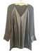 Lafayette 148 Size 10 Black Silk Polyester Long Sleeve V Neck Side Zip Top Black / 10
