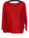 COS Size Medium Orange Cotton Long Sleeve Wide Neck Front Pocket Top Orange / Medium
