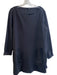 COS Size Large Black Rayon Blend Wide Neck Long Sleeve Front Pocket Long Tunic Black / Large