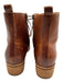 Kork-Ease Shoe Size 7M Brown Leather Lace Up Round Almond Toe Zip Ankle Boots Brown / 7M
