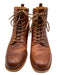 Kork-Ease Shoe Size 7M Brown Leather Lace Up Round Almond Toe Zip Ankle Boots Brown / 7M