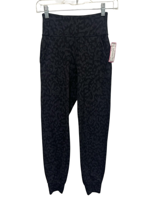 Lululemon Size xs / 2 Gray & Black Animal Print Full Length Jogger Leggings Gray & Black / xs / 2