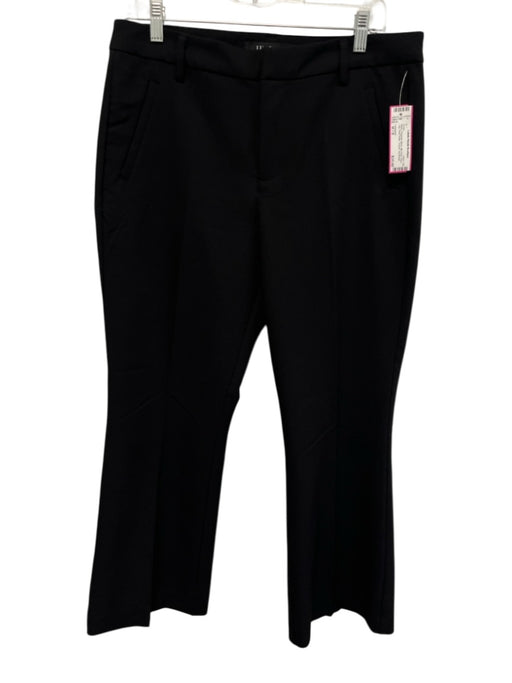 Liverpool Size M / 8 Black Polyester Blend Mid Rise Flare Leg Pleat Detail Pants Black / M / 8