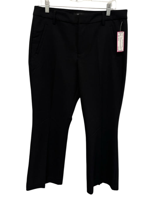 Liverpool Size M / 8 Black Polyester Blend Mid Rise Flare Leg Pleat Detail Pants Black / M / 8