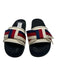 Gucci Shoe Size 38 Cream, Red, Navy Synthetic open toe Bow Striped Sandals Cream, Red, Navy / 38