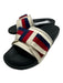 Gucci Shoe Size 38 Cream, Red, Navy Synthetic open toe Bow Striped Sandals Cream, Red, Navy / 38