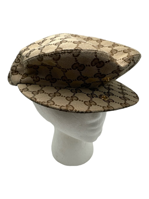 Gucci Tan & brown Polyester & Cotton Cotton Lining Taxi Driver Hat Tan & brown / Large