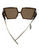 Christian Dior Brown Print Acetate Tortoise Gradient Lens Square Sunglasses Brown Print