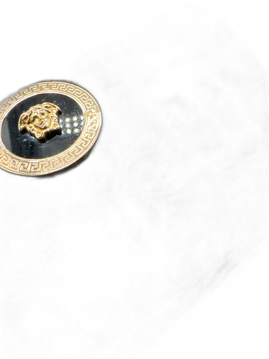 Versace Black Nappa Leather Quilted Medusa Gold Tone Hardware belt Bag Black / Small