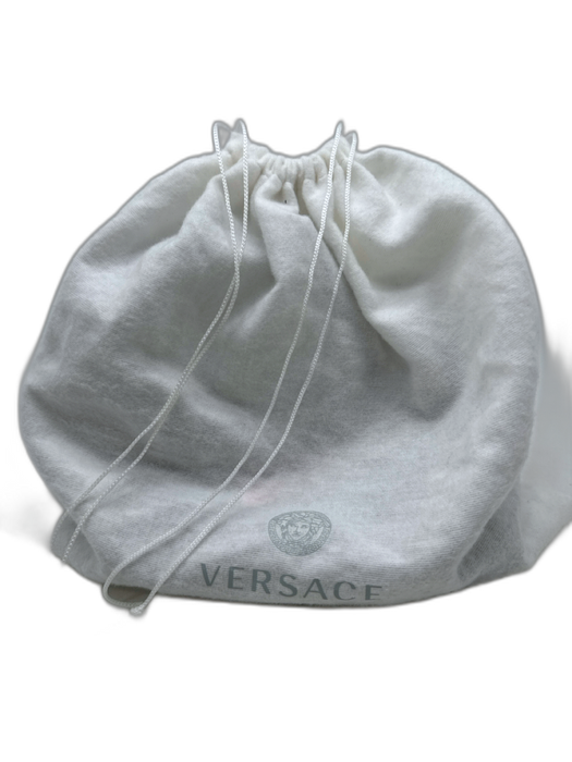 Versace Black Nappa Leather Quilted Medusa Gold Tone Hardware belt Bag Black / Small