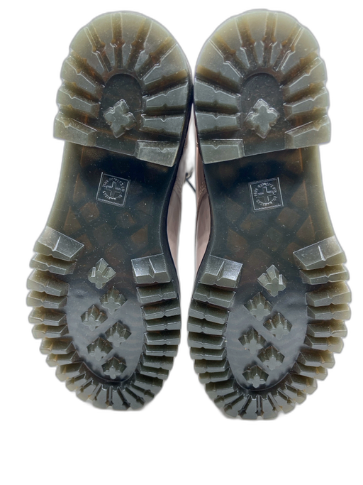 Dr Martens Shoe Size 7 Beige & Black Leather lace up Mid Heel Lug Sole Boots Beige & Black / 7