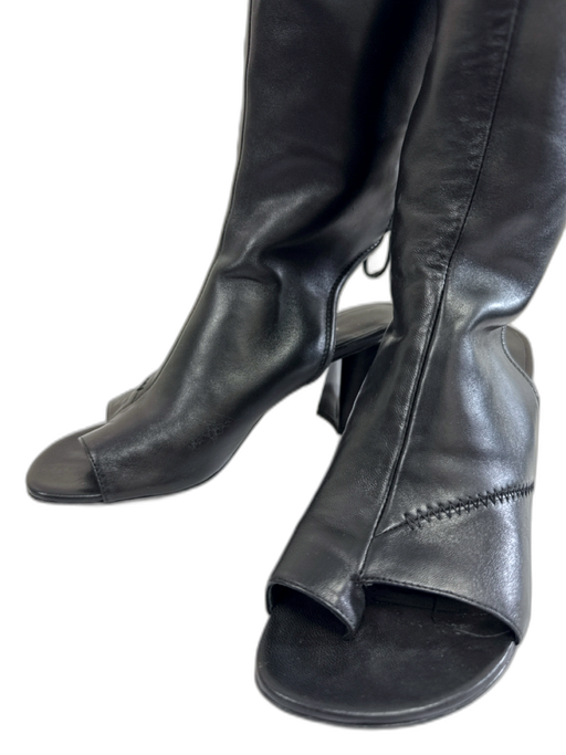 3.1 Phillip Lim Shoe Size 37.5 Black Leather Back Zip lace up Peep Toe Boots Black / 37.5