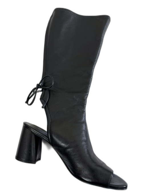 3.1 Phillip Lim Shoe Size 37.5 Black Leather Back Zip lace up Peep Toe Boots Black / 37.5