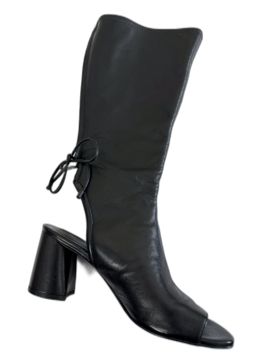 3.1 Phillip Lim Shoe Size 37.5 Black Leather Back Zip lace up Peep Toe Boots Black / 37.5