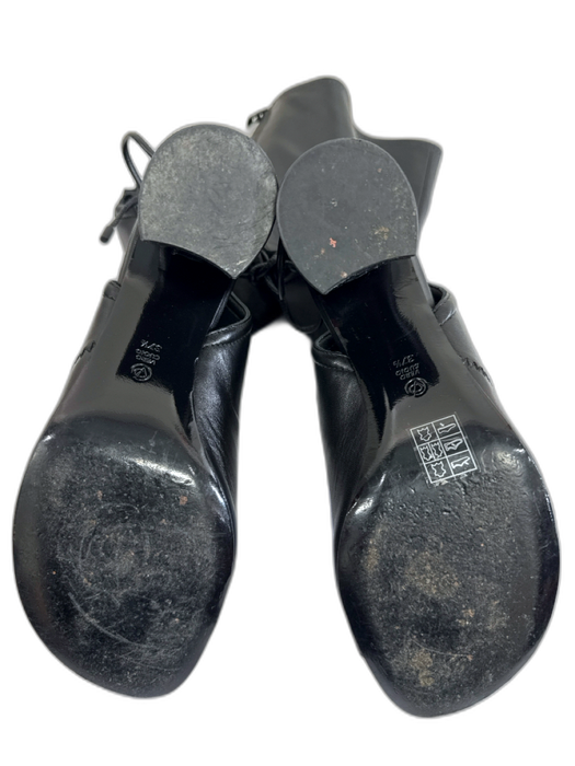 3.1 Phillip Lim Shoe Size 37.5 Black Leather Back Zip lace up Peep Toe Boots Black / 37.5